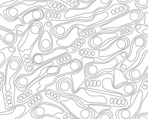 Fototapeta premium Golf course layout seamless pattern. Top view of vector map outline blueprint.