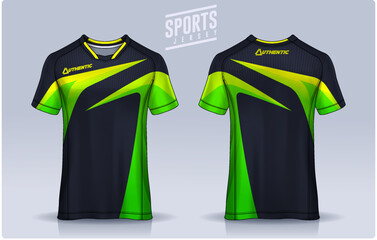 t-shirt sport design template, Soccer jersey mockup for football club. uniform front and back view.