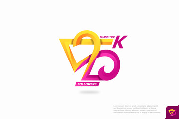 Thank you 25k followers logotype