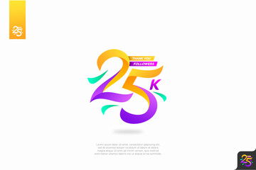 Thank you 25k followers logotype