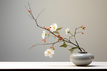 minimalist ikebana arrangement