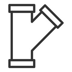 Plumbing pipe hardward icon. Construction connection technical pressure plumbing systems. Bathroom sanitary ware.