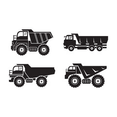 Dump truck icon.vector illustration logo design.