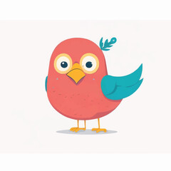 cute bird cartoon vector