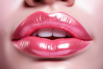 Obraz premium Beautiful Lips Close-Up
