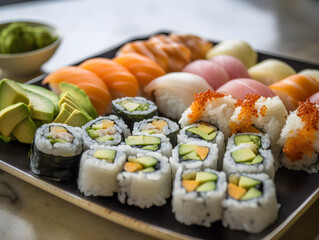 sushi on a plate