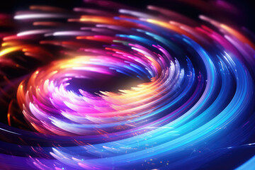 Colorful Spinning Lights Abstract Background