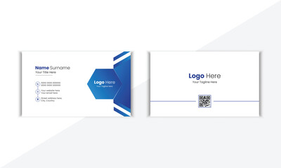 Modern And Clean Business Card Design Template With Abstract Shape And Colorful Background