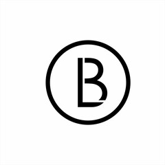 Simple B L letter logo design in circle.