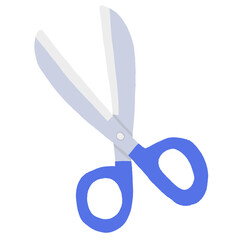 Scissors handle blue pastel icon , vector scissors