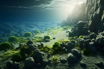 Fototapeta na wymiar landscape under water 