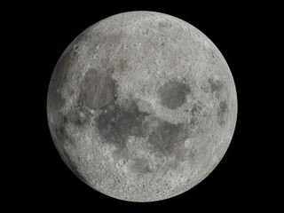 Moon closeup details of lunar surface.