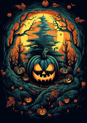 Illustrator halloween for backgrounds, Generative Ai - 620468715