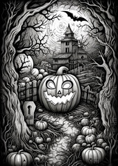 Illustrator halloween for backgrounds, Generative Ai - 620468716