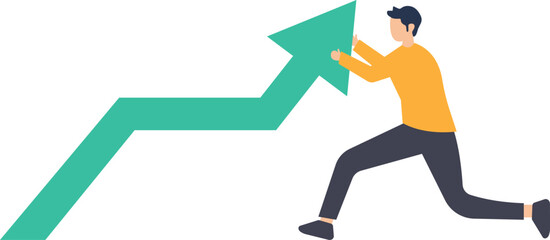 Growing business graphs, increasing sales, investment growth, profit rising, revenue growing, Business development, Business improvement, Growing profit graph.

