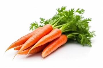Heap of carrots vegetable isolated on a white background