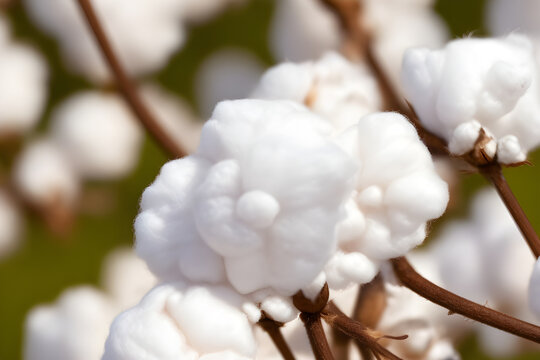 cotton flower close up by AI