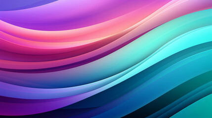 Bright Colorful Stripes. Mint Lilac waves background. Generative Ai