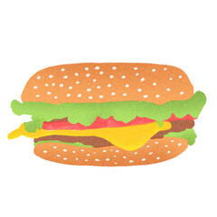 Food Snack Sandwich Decorative Hand Drawn Illustration Elements