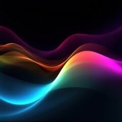 Obraz premium Visualization of sound waves. Abstract futuristic background with colorful glowing neon moving high speed wave lines and bokeh lights. Data transfer concept. Fantastic wallpaper. Generative AI