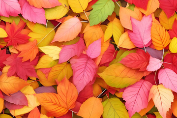 Fototapeta na wymiar colorful leaves by AI