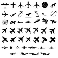 Aircraft icon vector set. airplane illustration sign  collection. plane symbol or logo. © Denys