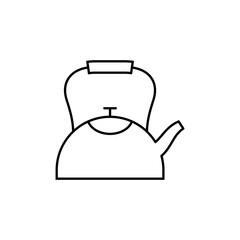 Teapot icon vector. Kettle illustration sign. Tea symbol. Teakettle logo. Hot drink mark.