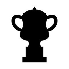 Champion trophy Silhouette in black color
