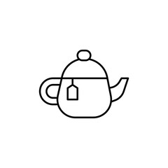 Teapot icon vector. Kettle illustration sign. Tea symbol. Teakettle logo. Hot drink mark.