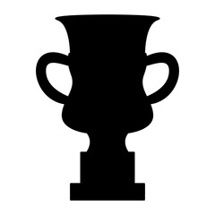 Champion trophy Silhouette in black color