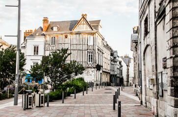 Obraz premium Beautiful Street in Old Town Rouen, France