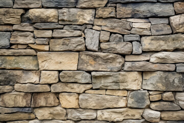 Fototapeta premium Stone wall or rocks, highlighting the rugged texture and intricate natural patterns. Generative AI.