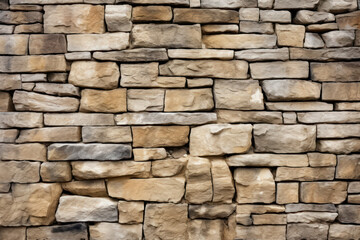 Obraz premium Stone wall or rocks, highlighting the rugged texture and intricate natural patterns. Generative AI.