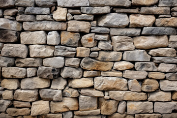 Obraz premium Stone wall or rocks, highlighting the rugged texture and intricate natural patterns. Generative AI.
