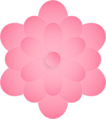 Flower, Element of floral paper cut. Paper cut of flower shape and spring symbol.