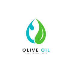 Fototapeta premium Olive oil leaves with water droplets shape in green color