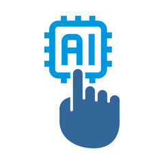 artificial intelligent circuit button icon isolated on transparent background. artificial, intelligent, programming, intelligence, button, robotic, automation, circuit, tech, robot, cyberspace