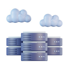 Database Cloud 3D Icon
