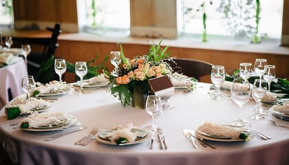 wedding reception table
