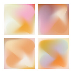 Set of mesh pink yellow green gradient abstract vector background. Modern design collection for concepts, web, smartphone screen, presentations, banners, posters and prints
