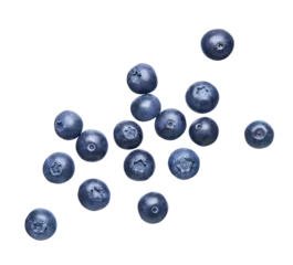 Gordijnen Group of fresh blueberries isolated © phive2015