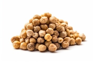 Hazelnut seed isolated on white background