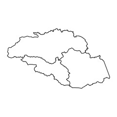 Gilgit Baltistan region map, administrative territory of Pakistan. Vector illustration.