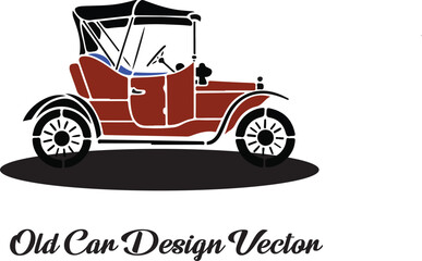 Old Car Design Vector Collection