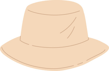 Summer hat vector illustration. Panama on white background.