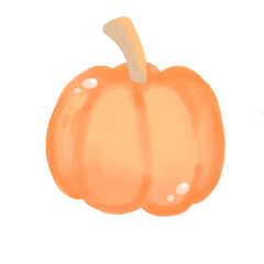 Cute pumpkin cartoon of autumn element