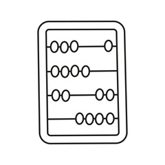 Vector illustration of abacus doodle style.