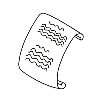 recommend clip art: Vector illustration of a verse on a sheet in doodle style