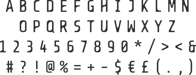 Black bold rounded alphabet set. Vector decorative typography. Decorative typeset style. Latin script for headers. Trendy letters and numbers for graphic posters, banners, invitations texts