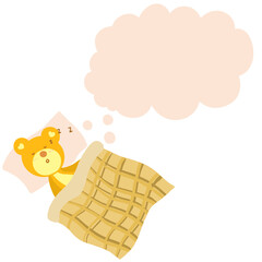 Teddy bear template for note and diary